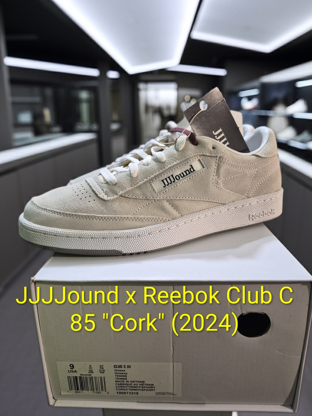 JJJJound x Reebok Club C 85 "Cork" (2024) M9/W10.5 New OG All